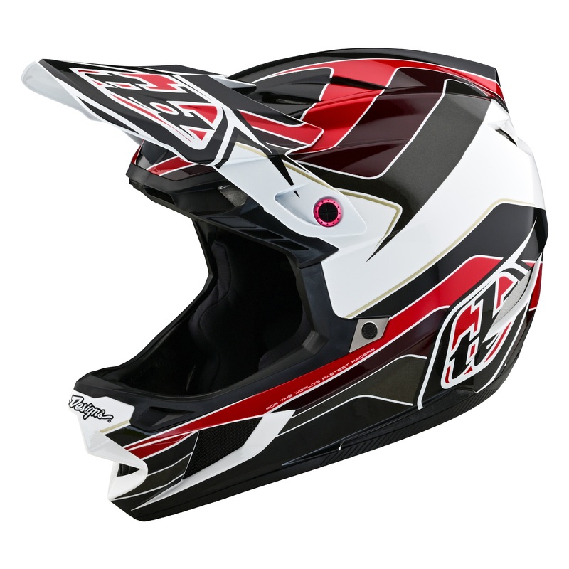 Troy Lee Designs D4 Polyacrylite Full Face Helmet with MIPS - Block - Charcoal-Red