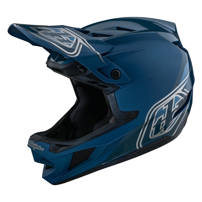 Troy Lee Designs D4 Polyacrylite Full Face Helmet with MIPS - Shadow - Blue