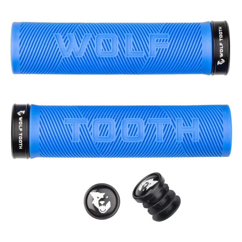 Wolf Tooth Components Echo Lock-On MTB Grips  Blue