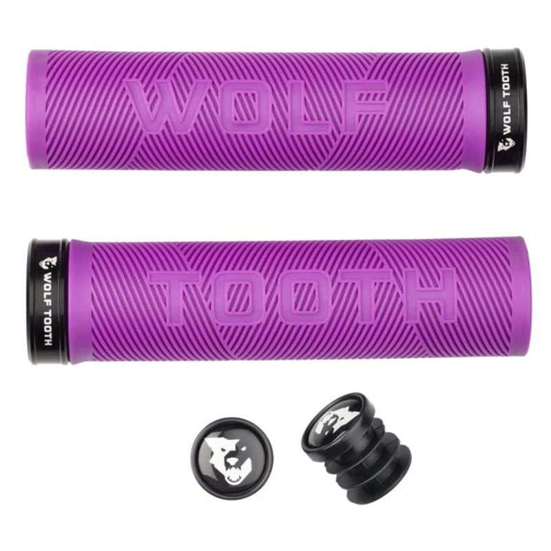 Wolf Tooth Components Echo Lock-On MTB Grips  Purple
