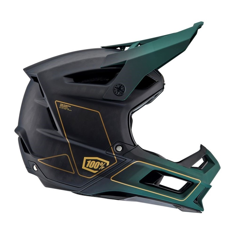 100% Aircraft 2 Helmet - Carbon Gold-Forest - 2022