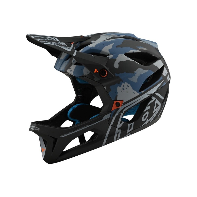 Troy Lee Designs Stage Full Face Helmet - Camo - Light Blue - 2020