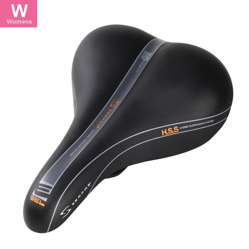 Serfas Dual Density E-Gel Saddle - Womens - Black