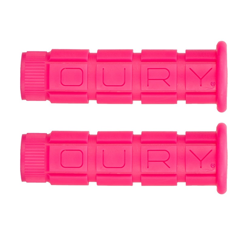 Oury Single Compound MTB Grips - Neon Pink